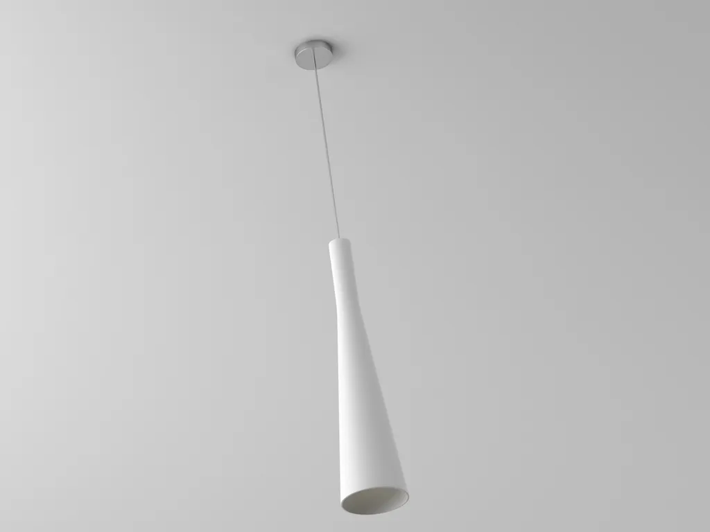 Immax NEO TROMPETA lampada a sospensione in vetro bianco senza lampadina e telecomando