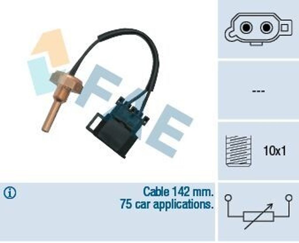 FAE 32370 Kühlmitteltemperatursensor für RENAULT LAGUNA I (B56, 556) LAGUNA I Grandtour (K56) SAFRANE II (B54) für VOLVO V70 I (875, 876)