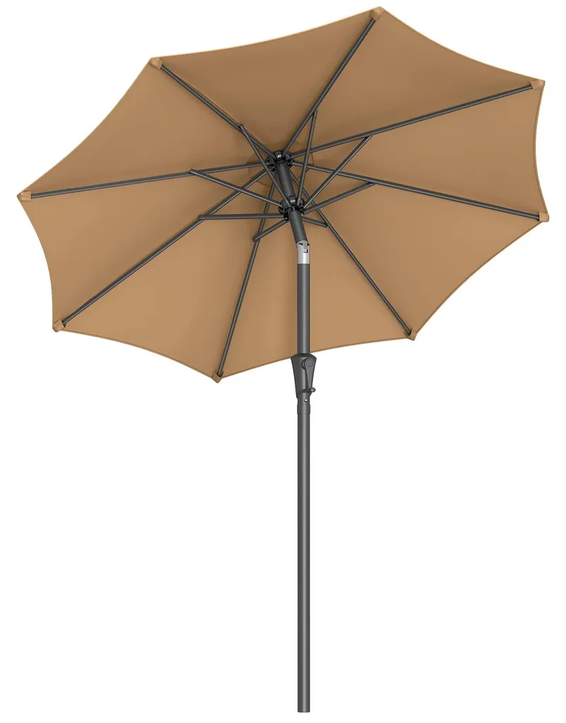 Parasol pour balcon et terrasse 210 cm inclinable taupe idéal petit espace