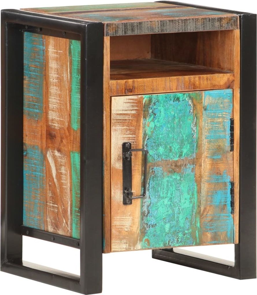 vidaXL Nachttisch 40x35x55 cm Altholz Massiv - Nachttisch - Nachttische - Holz-Nachttisch - Holz-Nachttische