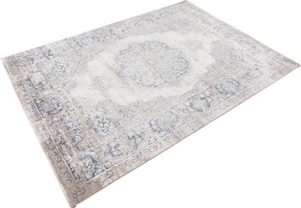Pierre Cardin Paris - Vintage - Super soft - Shinny - 3D - Teppich - Hotel Chic - Design Teppich schön - Teppich - 120x170 - Blau beige