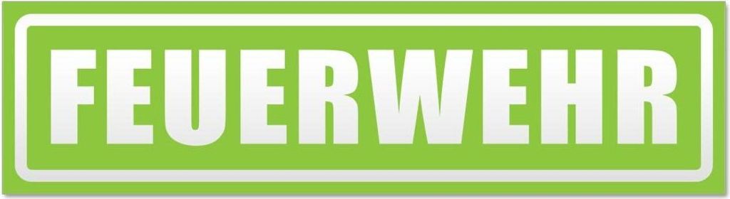 Kiwistar Feuerwehr Motiv 1 invertiert Magnetschild Schild magnetisch - 60cm Lindgrün - Magnetfolie für Auto PKW Kfz