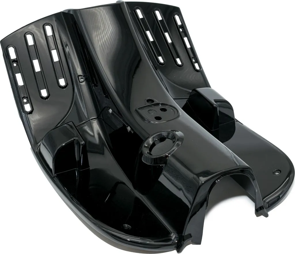 Remplacez votre tablier rayé : Panneau de jambe Vespa S Noir Brillant Piaggio