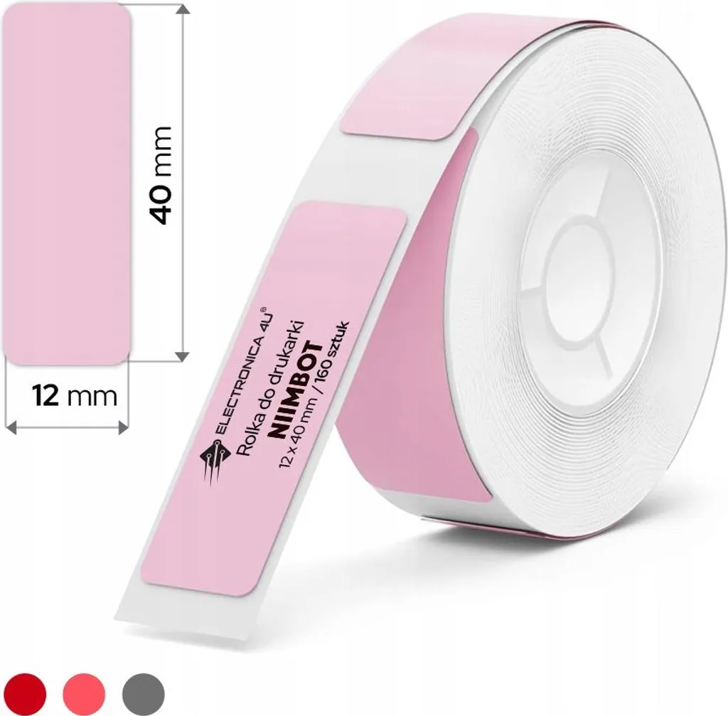 Etichette Niimbot RP 12x40mm Rosa 160pz per D11 D110 | Casa Ordinata