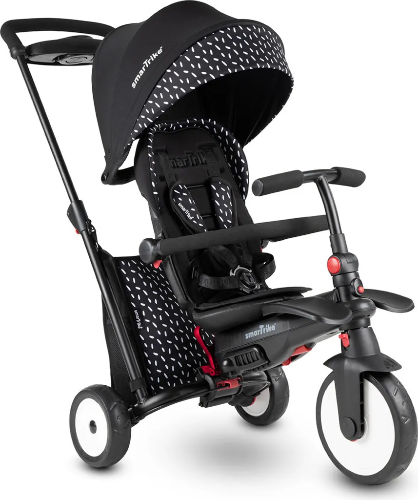 Tricycle Évolutif Bébé Smart Trike STR5 7-en-1 Pliage Compact Noir