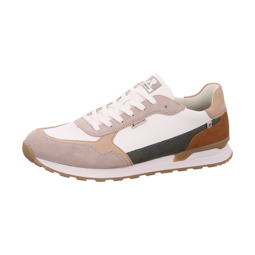 Rieker Schnürhalbschuhe bequem in weiss/weiss kombi, Gr. 41 Produktbild 