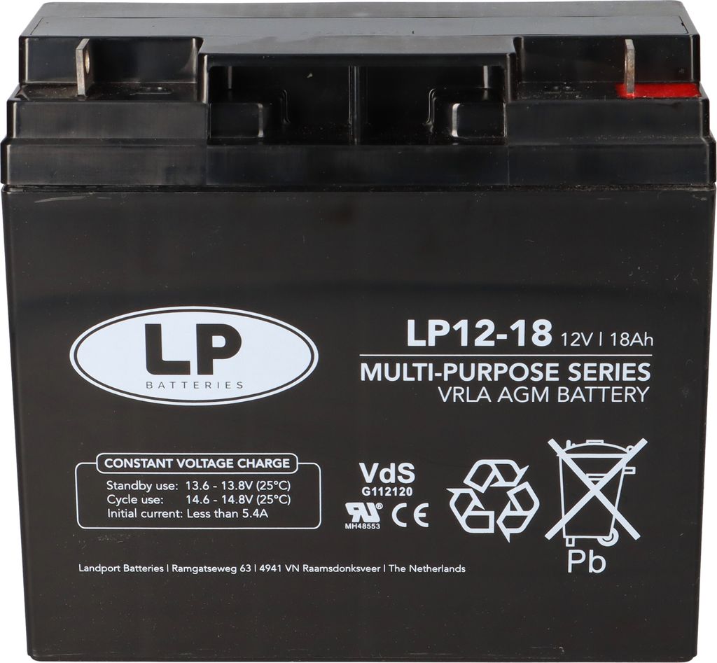 Landport Bleiakku 12V 18Ah AGM Batterie NSA LP12-18 T3 VdS