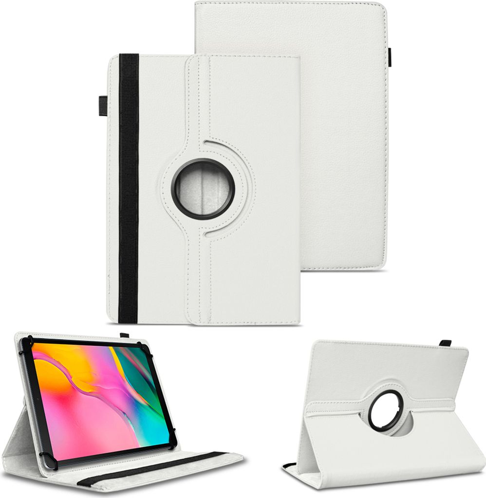 Tablet Tasche für Samsung Galaxy Tab A 10.1 2019 Hülle Schutzhülle 360° DrehbarFarben:Weiss