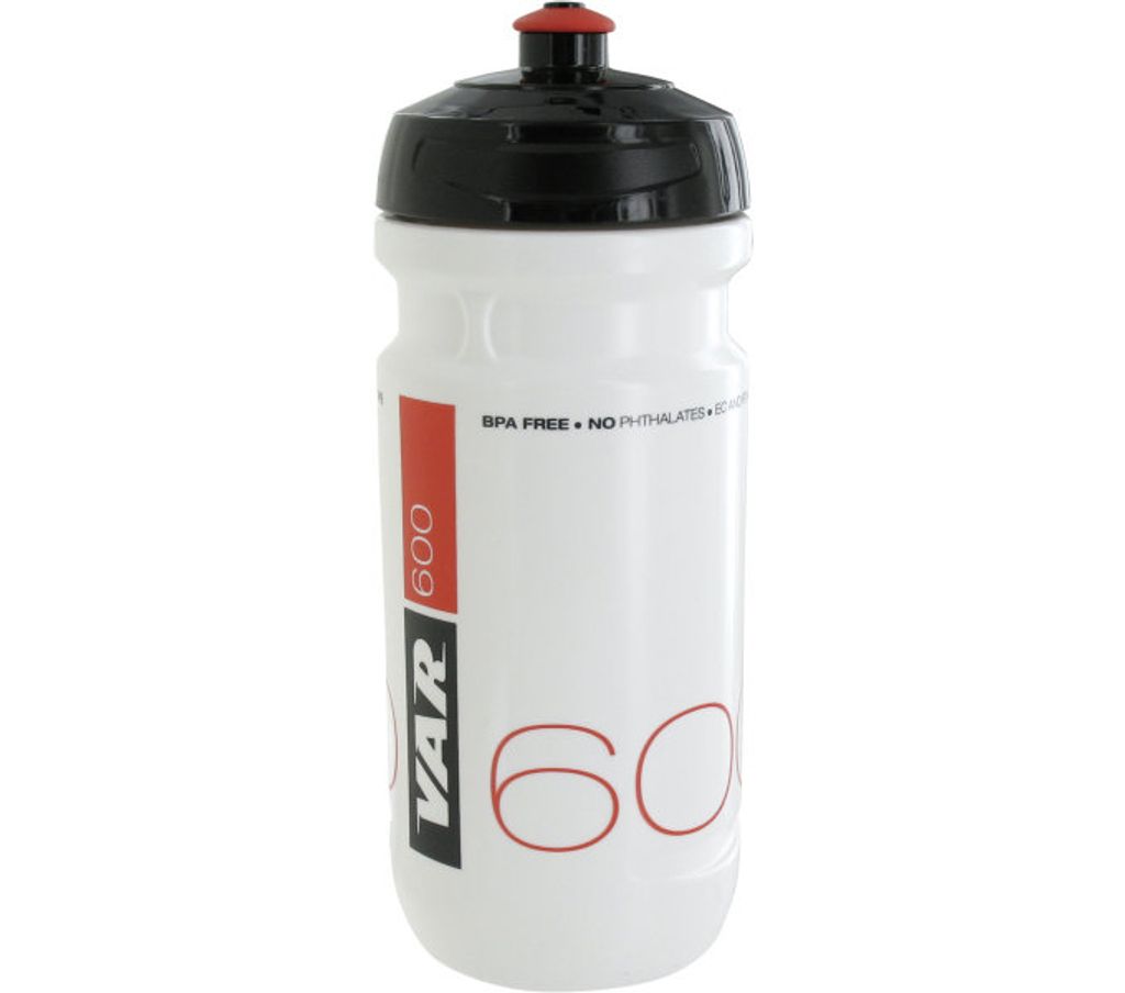 VAR Trinkflasche 600 ml BPA-frei Weiß-Rot - Leichte Produktbild 