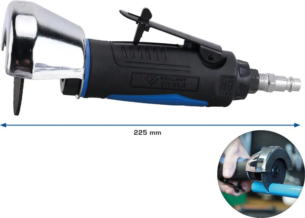 Tronçonneuse d'angle pneumatique avec carter réglable BRILLIANT TOOLS 75mm - 7