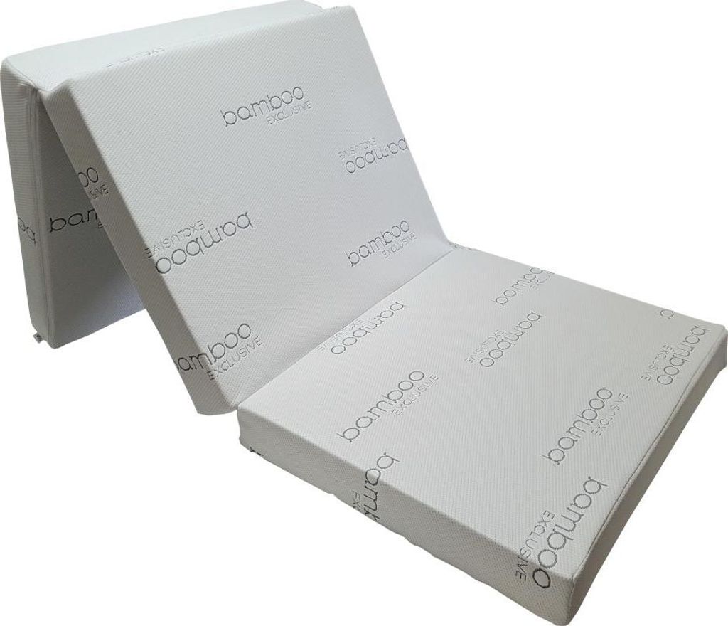 Matelas pliant 190x90x8 cm - BTR, 3 parties, confortable, Image du produit 