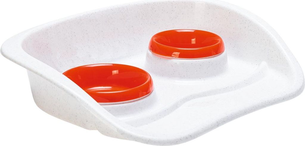 Karlie Futterbar Butler, voerbakken in rood of blauw, Productafbeelding 