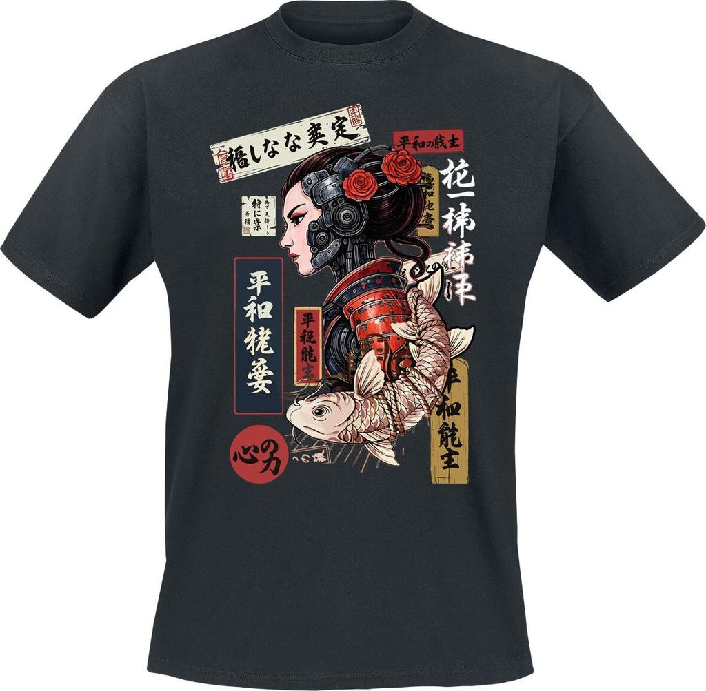 Funshirt T-Shirt Herren Cyborg schwarz L
