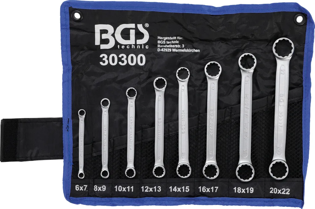 Jeu de Clés Mixtes pour Espaces Restreints 6-22mm - BGS Technic 30300