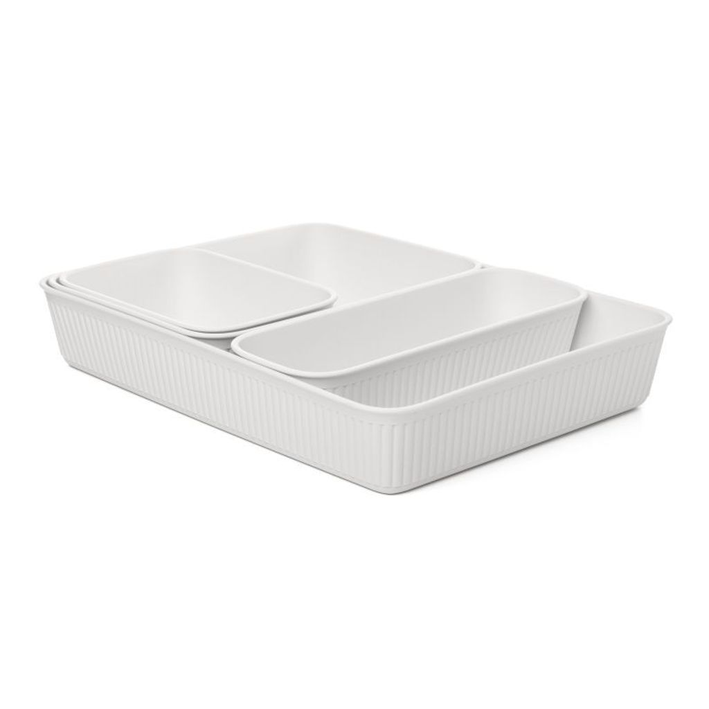Tatay Baobab Badezimmer Organizer 4 Einheiten Weiß Slim Produktbild 