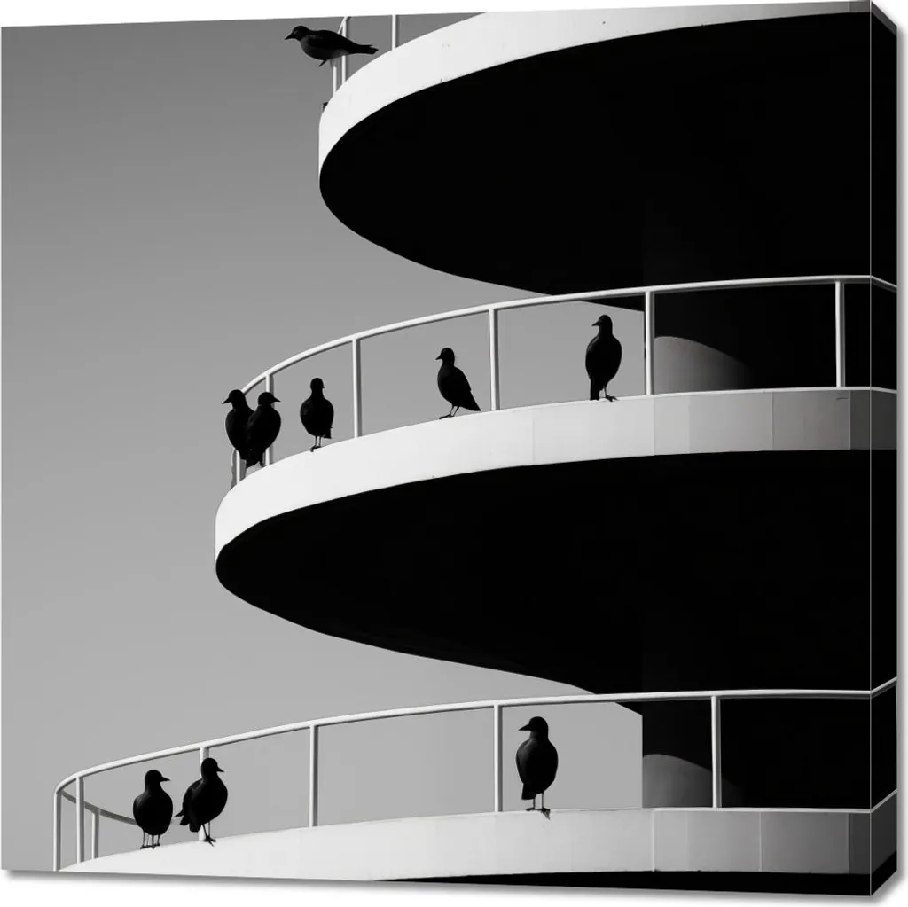 Quadro Nero Corvino 90x90 | Decorazione Parete Moderna e Sofisticata