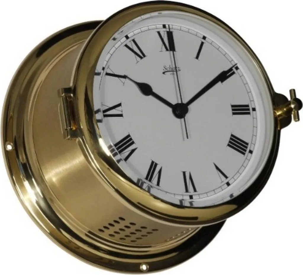 Horloge de bateau 481 C Delite en laiton poli avec mécanisme à quartz