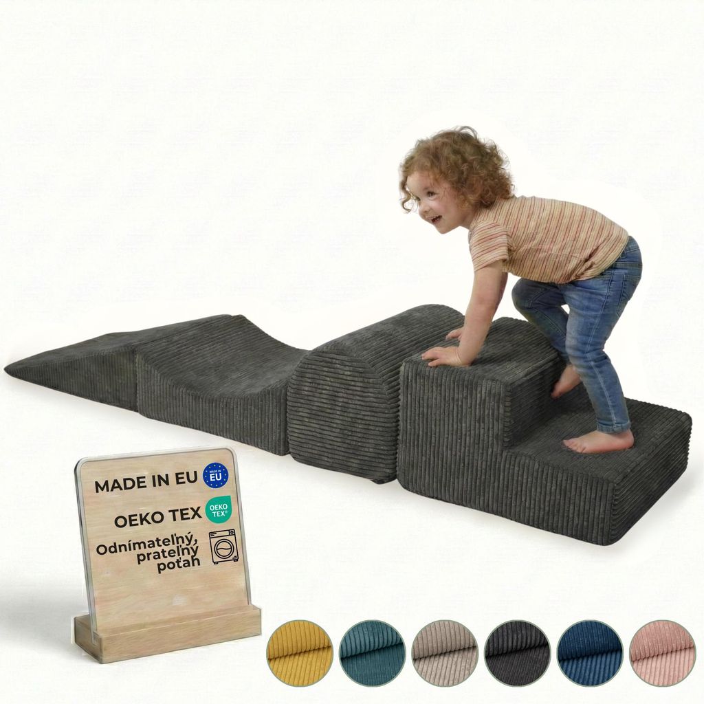 Pillows24 – Penové stavebné kocky pre deti z manšestru | Obrázok produktu 