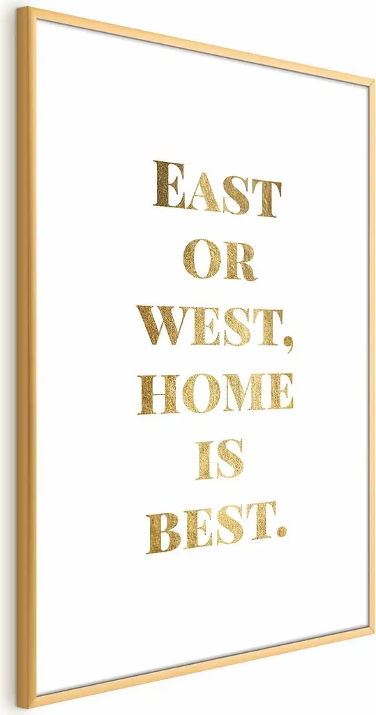 Crea la tua Casa dei Sogni: Poster Gold Home 40x60 Cornice Oro