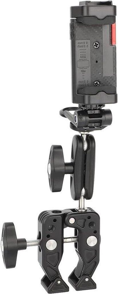 Handyhouder mit Superklem - Smartphone Halterung - Flexibele Bevestiging - 360° Drehbar