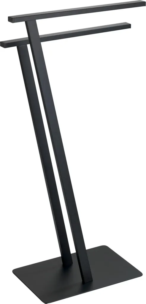 Porte-serviettes noir mat pour salle de bain WENKO Lirio sans percer