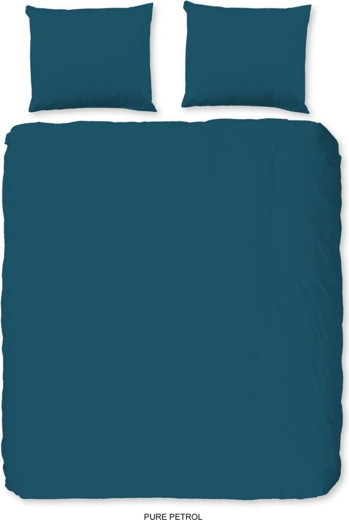 Pure Bettbezug "uni dessin" - Petrol - (240x200/220 cm) - Mikrofaser