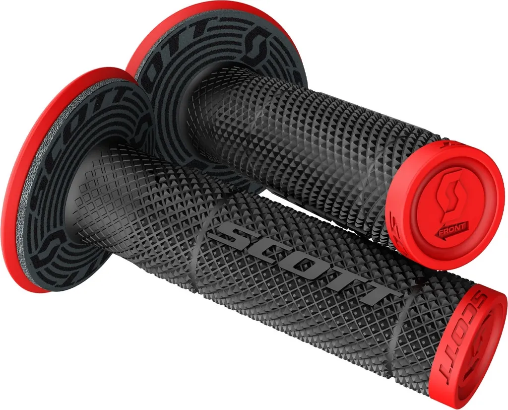 Poignées Scott SX II Noir Noir Antivibrations avec Donut de Protection
