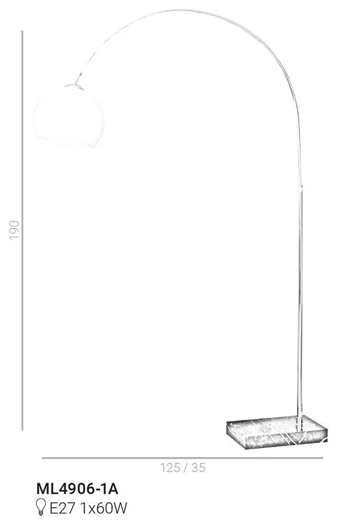 Suspension pour Table à Manger Palermo Blanche 32cm Italux Éclairage E27 - 3