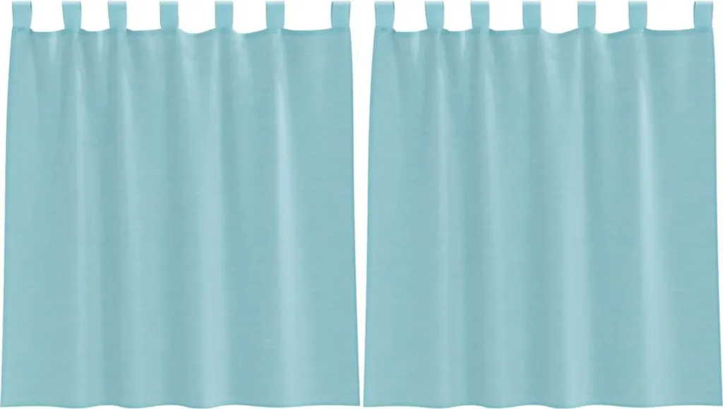 vidaXL Tende Voile Turchese 140x140 cm con Passanti - Set 2 Pezzi Casa