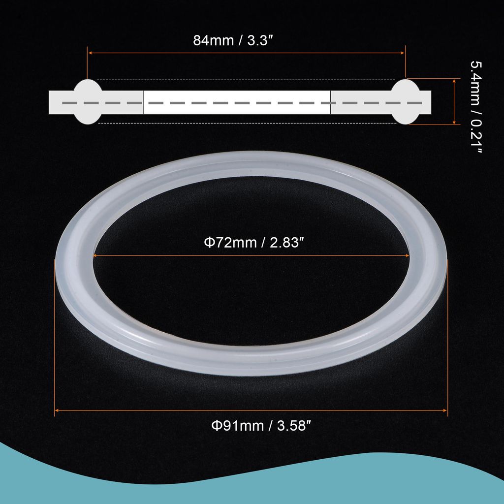 Silikon Gummi Dichtungs Flansch O-Ring fš¹r 3 Zoll-Vakuumspanner Wei?