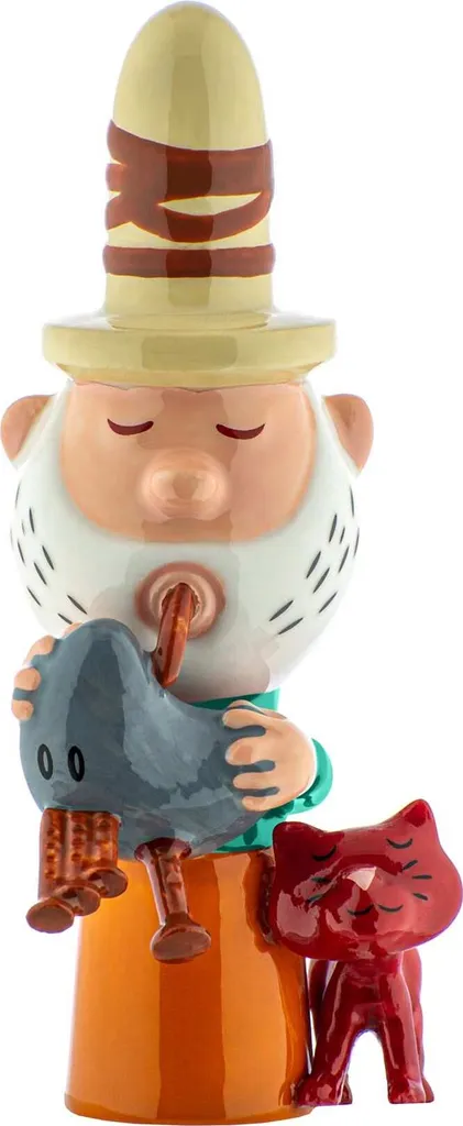 Statue Natale Alessi: Suonatore Cornamusa Eolo in Porcellana