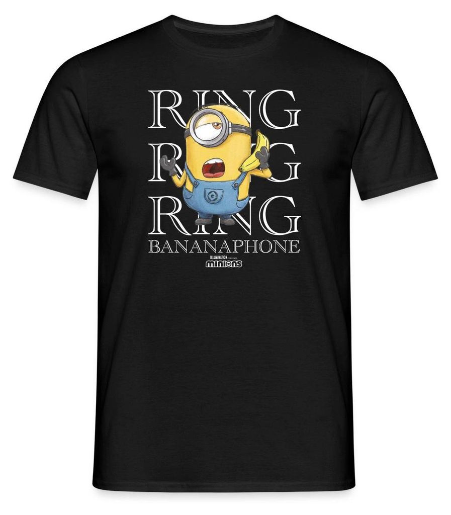 Spreadshirt Minions Ring Bananaphone Despicable Me Männer T-Shirt, 4XL, Schwarz