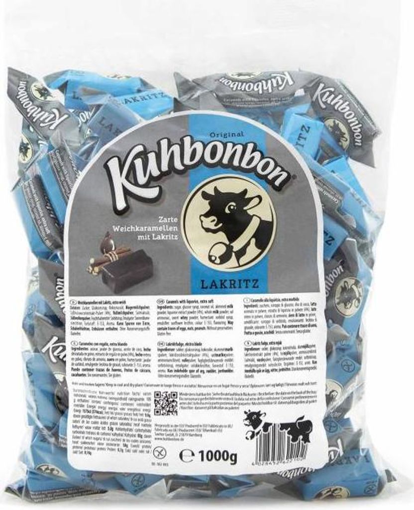 Kuhbonbon Lakritz 83 Stk. 1,0kg Produktbild 