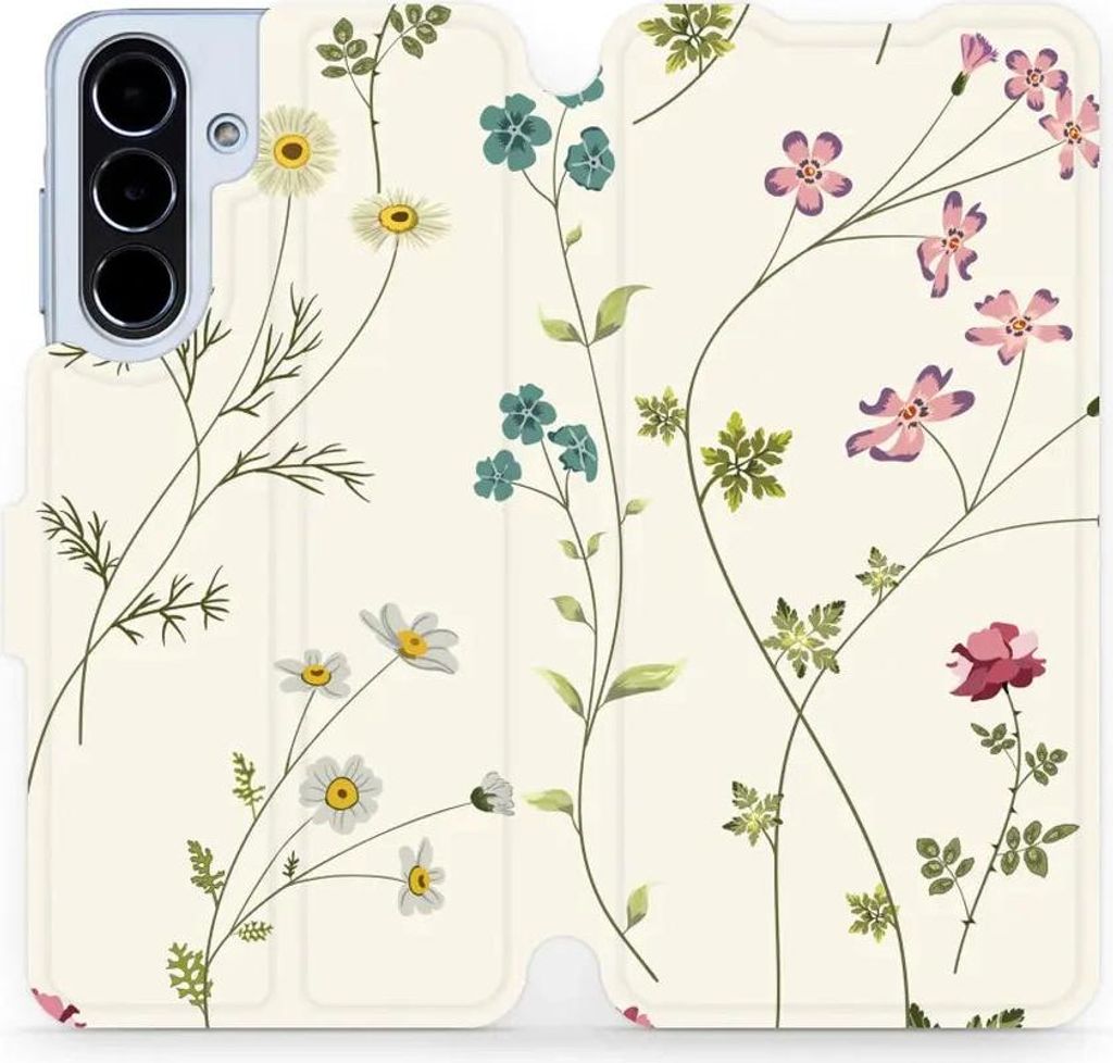 Handyhülle mit klappe für Galaxy A56 5G, Mobiwear Book, Feldblumen