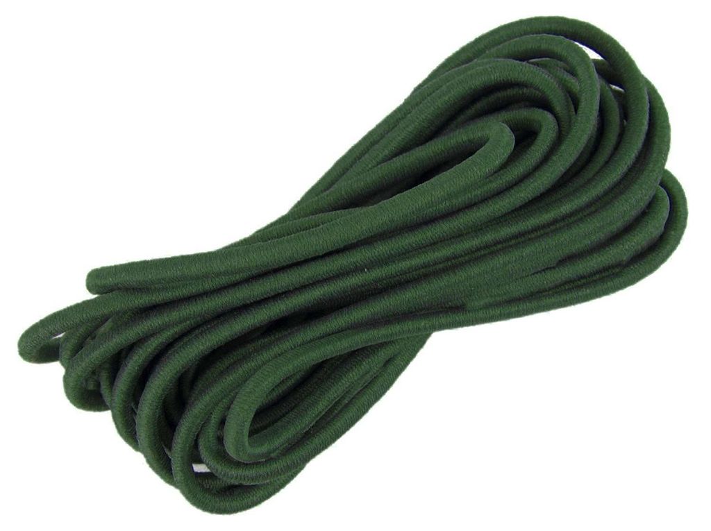 Gummikordel, Gummiband, Gummischnur, Zopfgummi, grün