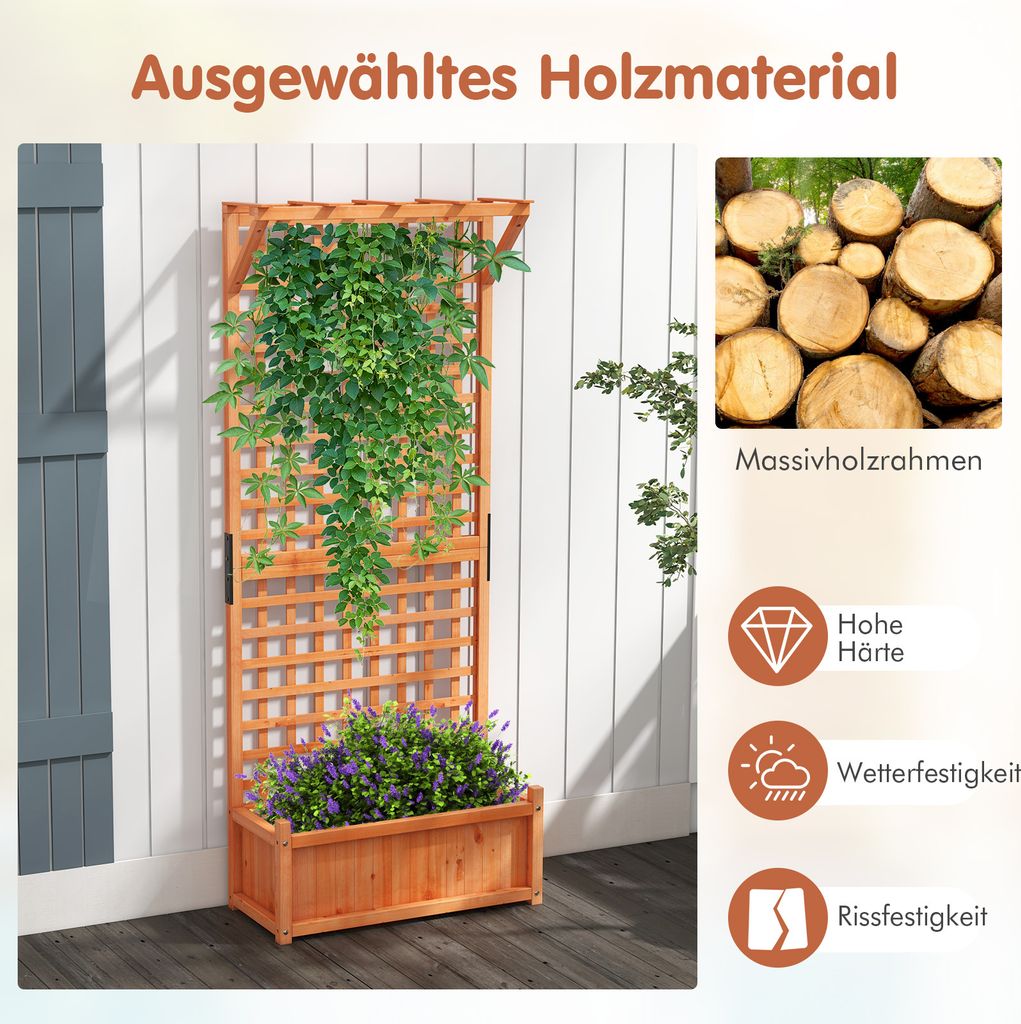 blumenkasten kunststoff hoch Leichter, rechteckiger Blumenkasten für Terrasse & Garten – Flexi-Design  Blumenkasten – Potflex main image 0