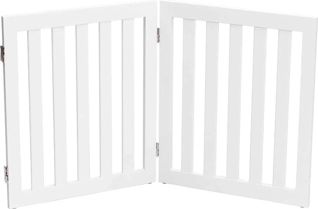 Clôture intérieure pour animaux en bois blanc extensible avec 5 volets