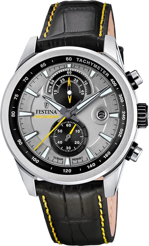 Cronografo Festina F20695-4 Nero: Resistenza 10 ATM per l'Uomo Moderno