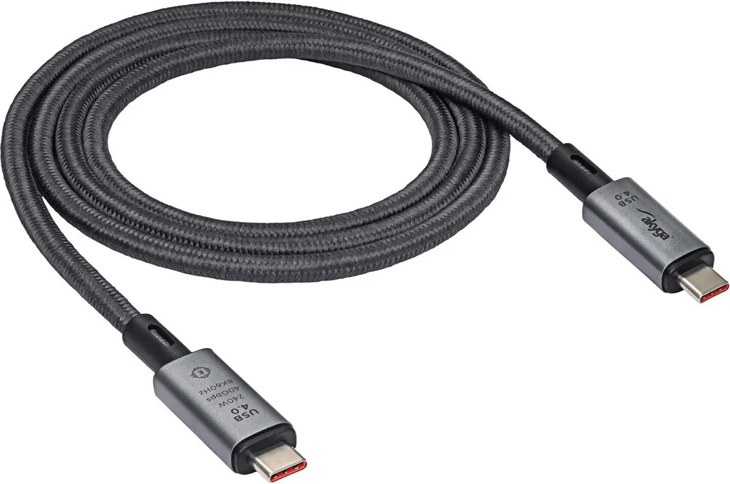 Câble USB-C vers USB-C Akyga AK-USB-45 USB4 40Gbps 240W 8K 1m