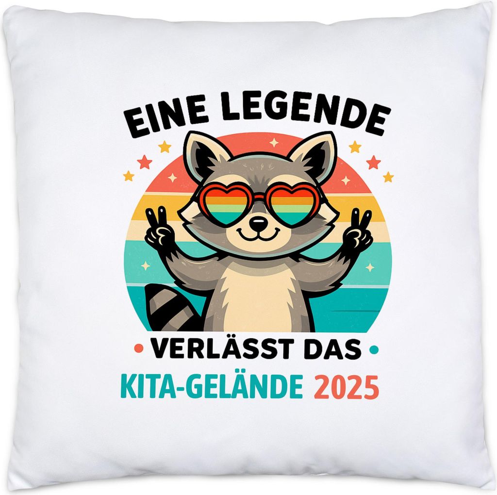 Eine Legende verlässt das Kita Gelände 2025 Kissen Kita Abgänger Kindergarten Abschluss Geschenk