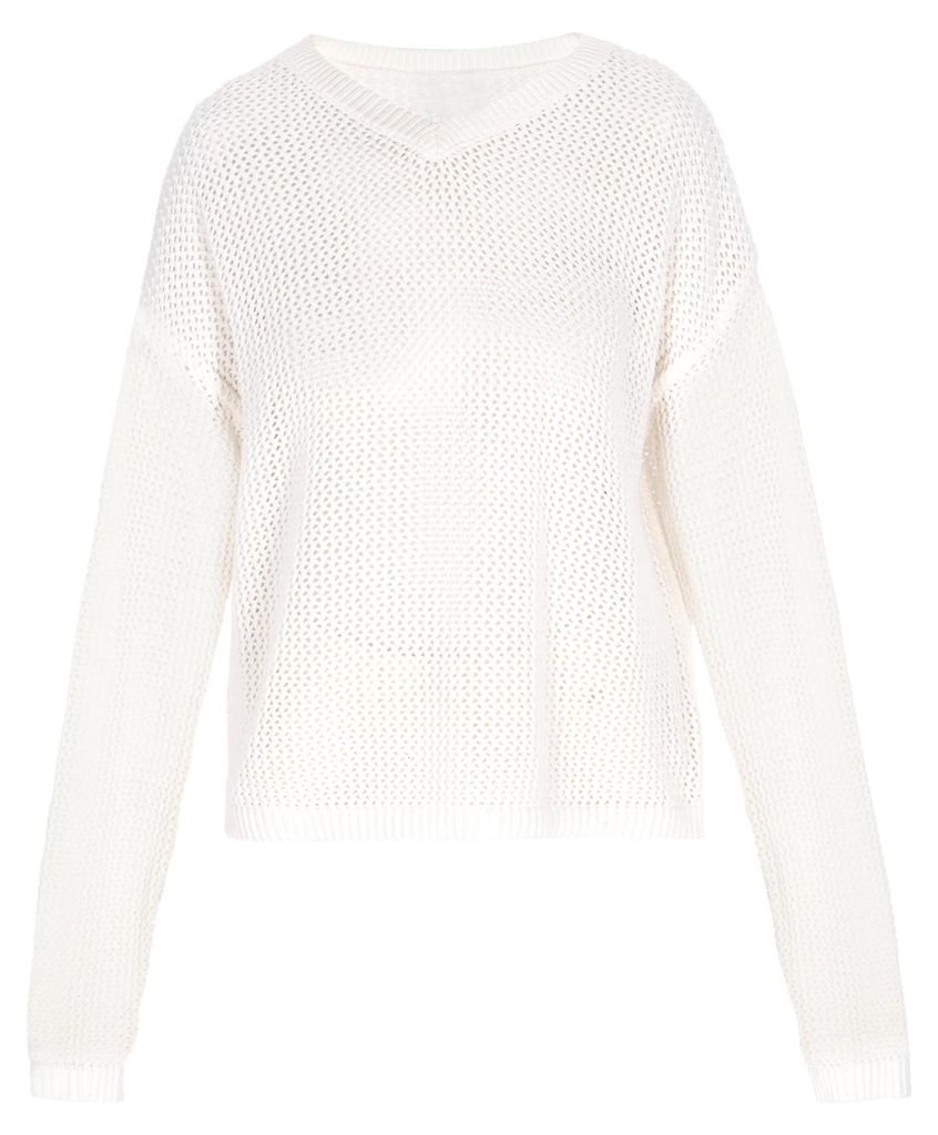 EVERA Damen Pullover - Offwhite, XS/S