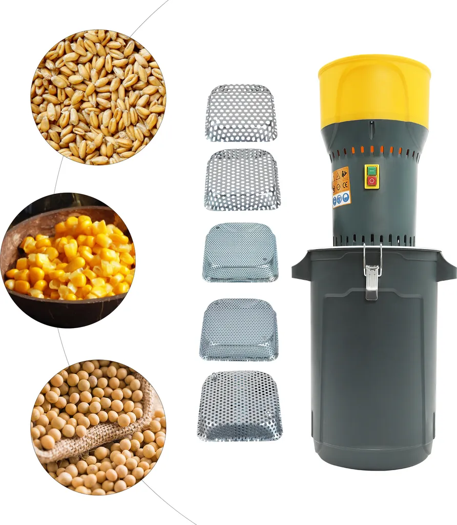 Broyeur de céréales électrique 25L - Moulin à farine polyvalent maïs et riz