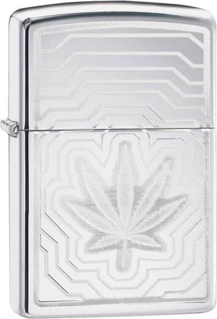 Zippo Feuerzeug Leaf Layers Design Ice Chrome, Benzinbetrieben