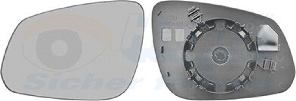 VAN WEZEL Spiegelglas Außenspiegel Links für OPEL Karl (C16) Konvex Unbeheizt 3726835