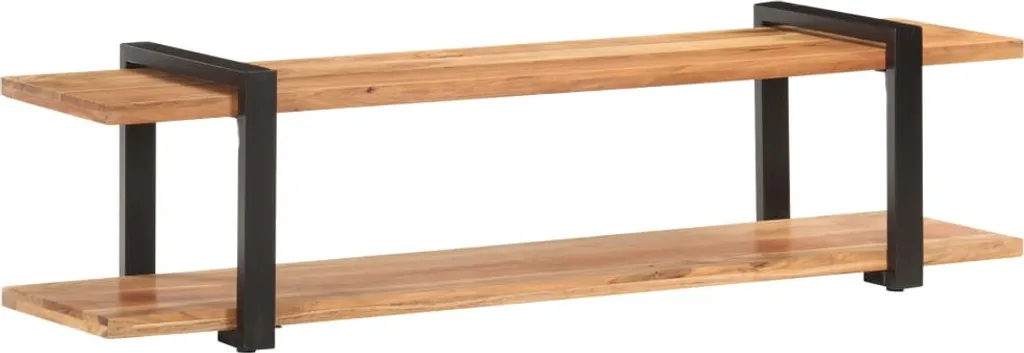 mobile TV vidaXL 160x40x40 cm in legno massiccio di acacia - Mobili TV - 2