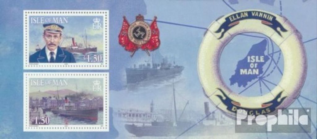 Briefmarken GB - Isle of Man 2009 Mi Block70 (kompl.Ausg.) postfrisch Untergang des Ellan Vannin