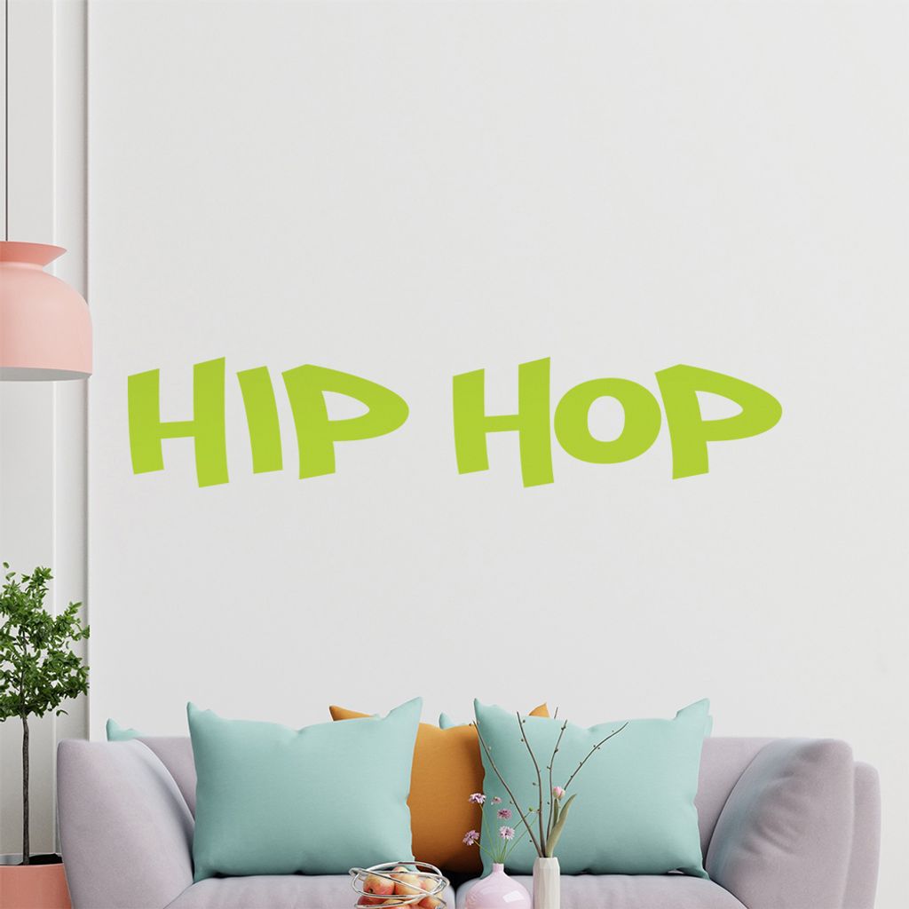 KIWISTAR HipHop Font - Oldschool Rap Graffiti Beat Bass Drums Wandtattoo in 6 Größen - Wandaufkleber Wall Sticker - Dekoration, Küche, Wohnzimme...