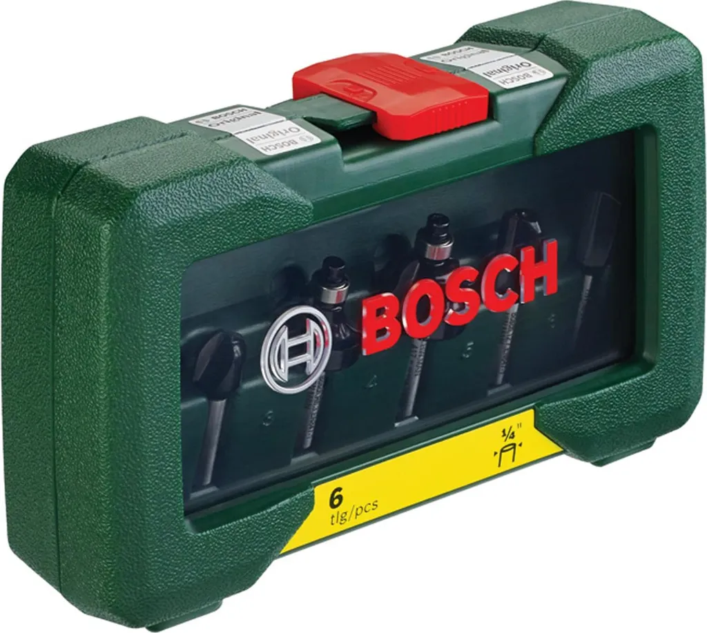 Fraises carbure Bosch 2607019462 queue 1/4 haute résistance bois