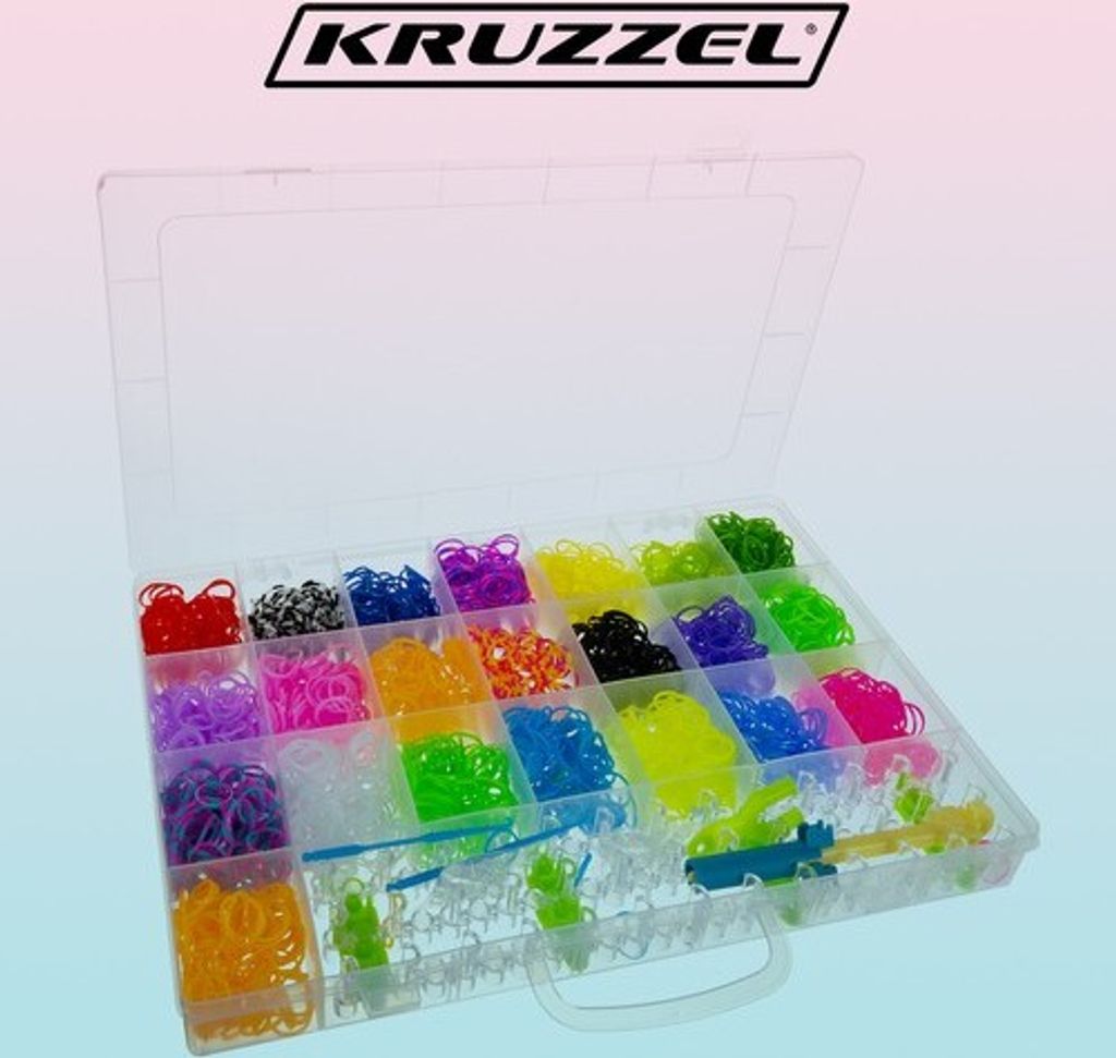 Kruzzel 18082 Gumičky na výrobu náramkov 4400 ks + tkáčsky Obrázok produktu 5