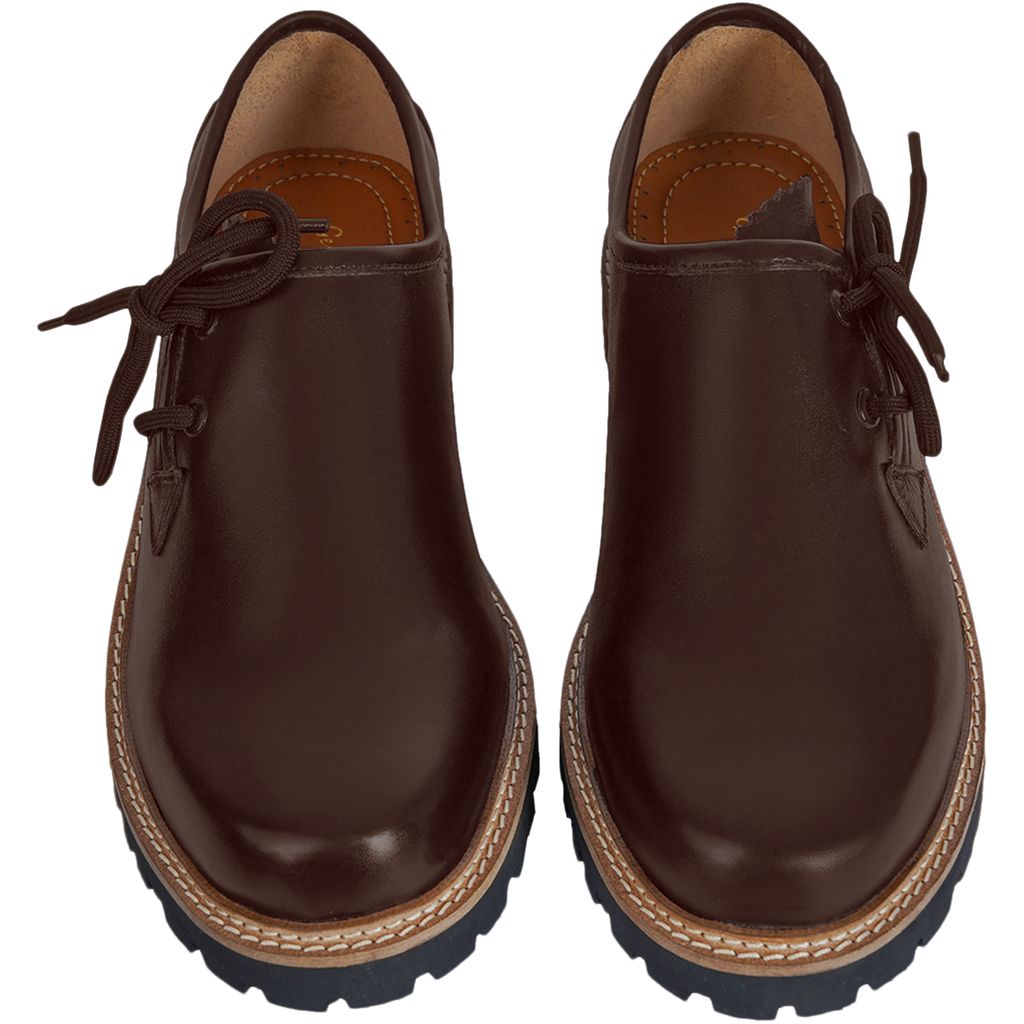 Haferlschuhe Trachtenschuhe aus Glattleder Original-Handmachart, Schuhgröße:44, Farbe:Dunkelbraun